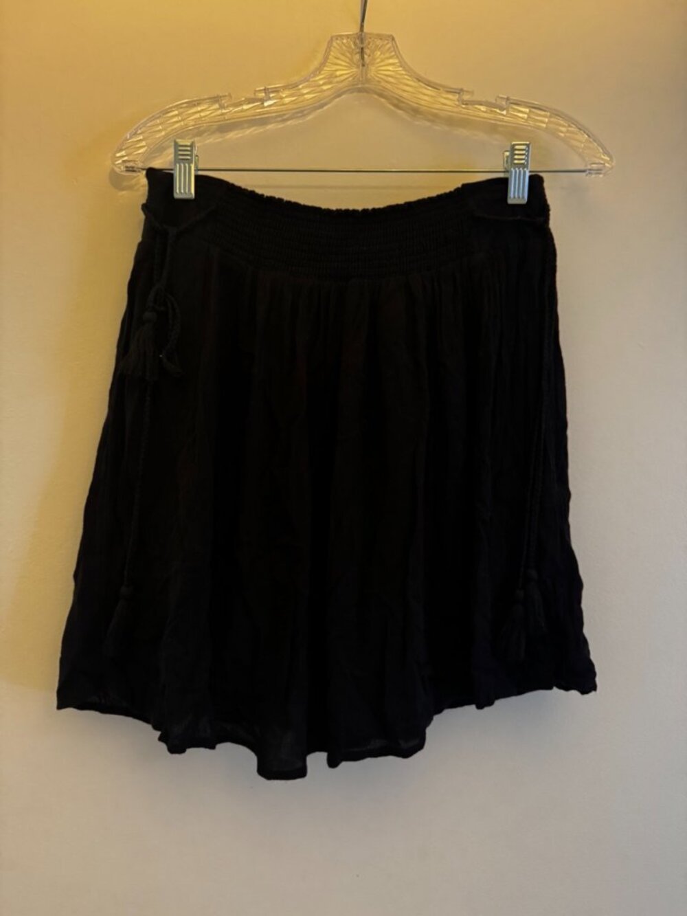 Black Skater Skirt with tassel detail